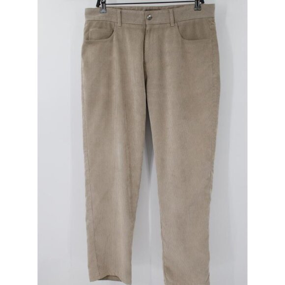 Peter millar crown sport pants MENS 34 superior soft corduroy flat front beige